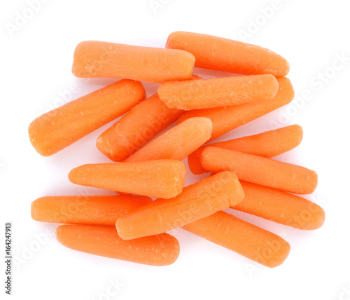 baby carrots isolated on a white background