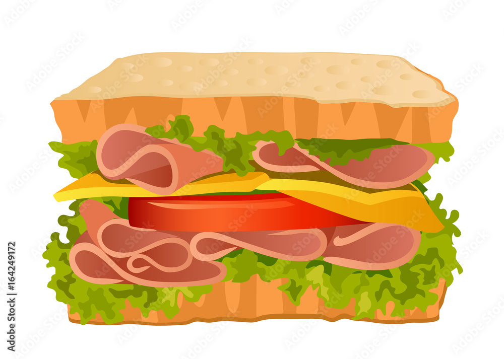 Sandwich on a white background Sandwich on a white background