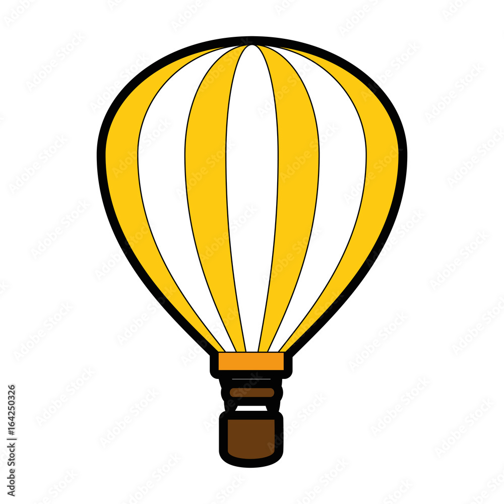 Fototapeta premium hot air balloon icon over white background vector illustration