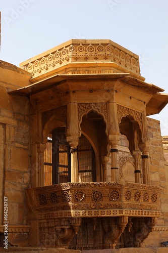 Quadro em tela Erker, Königspalast, Fort Jaisalmer, Bundesstaat Rajasthan, Indien