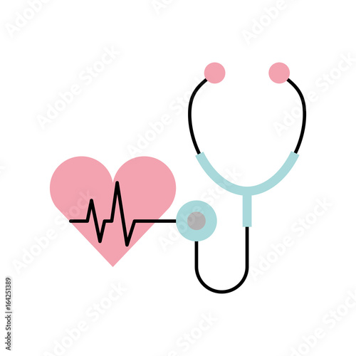stethoscope medical with heart vector illustration design © Gstudio