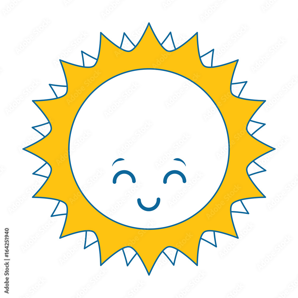 cartoon happy sun icon over white background colorful design vector illustration cartoon happy sun icon over white background colorful design vector illustration