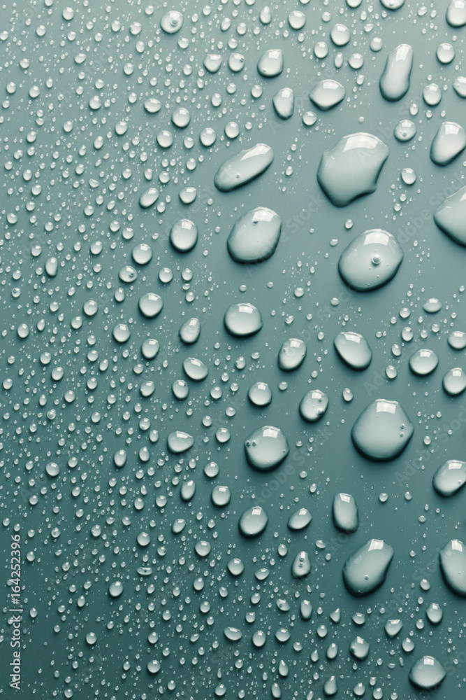 Raindrops on smooth surface