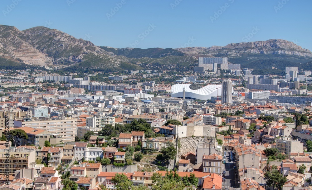 Panorama sur Marseille depuis notre dame de la garde