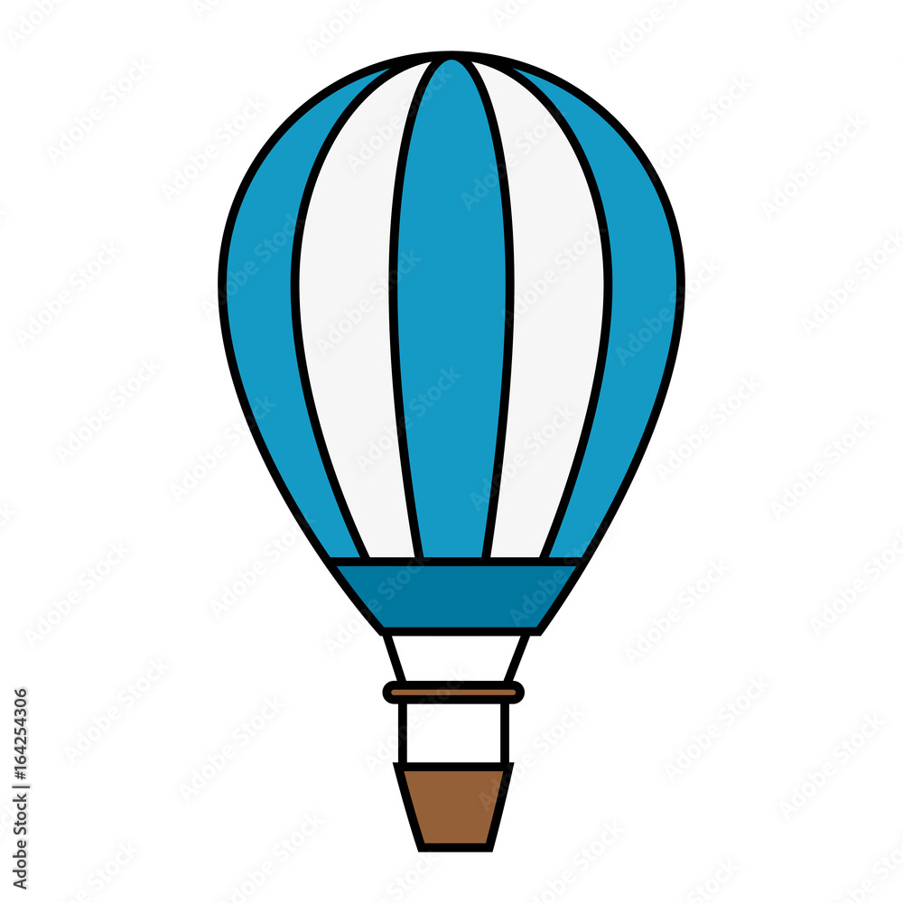 Fototapeta premium air balloon icon over white background vector illustration