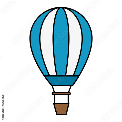 air balloon icon over white background vector illustration