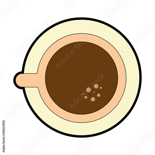 coffee mug icon over white background vector illustration