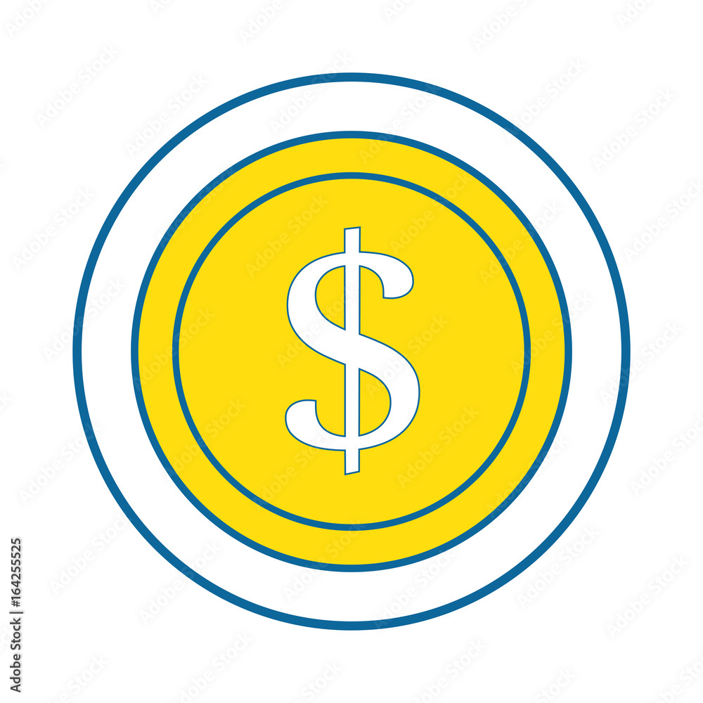 money coin icon over white background vector illustration money coin icon over white background vector illustration