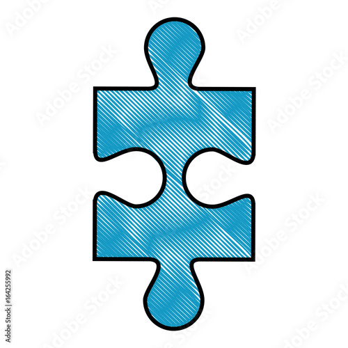 jigsaw puzzle icon over white background vector illustration