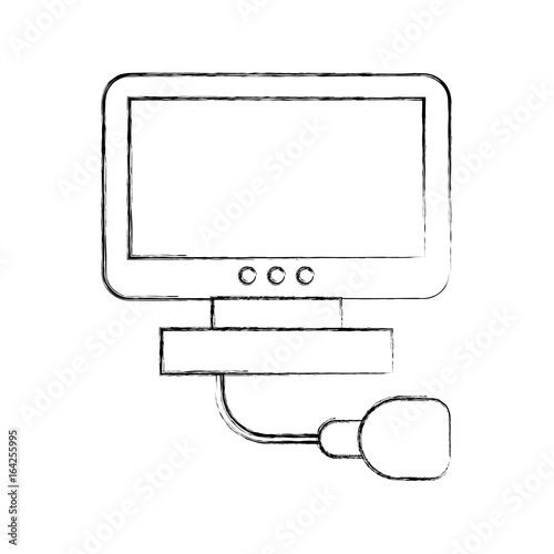 Ultrasound monitor isolated icon vector illustration design