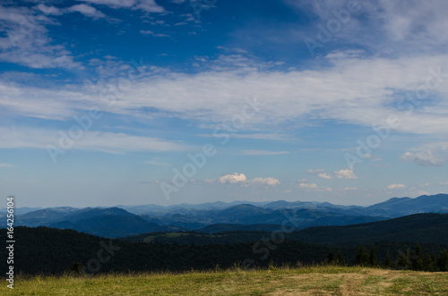 Carpathian mountains landscape in Ukraine in the summer season in Yaremche