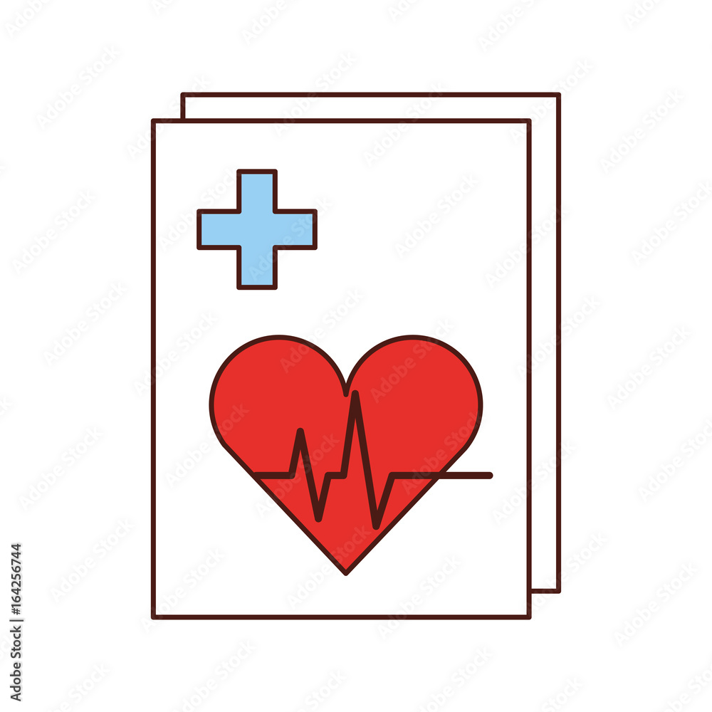 medical order with cardiology test document icon vector illustration design medical order with cardiology test document icon vector illustration design