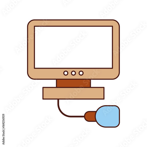 Ultrasound monitor isolated icon vector illustration design
