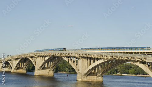 The bridge of the metro across the river © alexmal