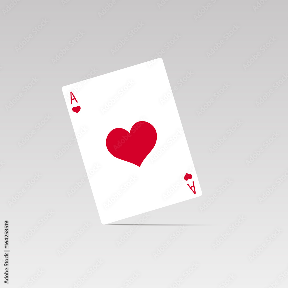 Vector playing card with soft shadow on white background Vector playing card with soft shadow on white background