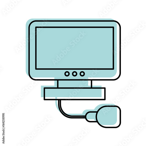 Ultrasound monitor isolated icon vector illustration design
