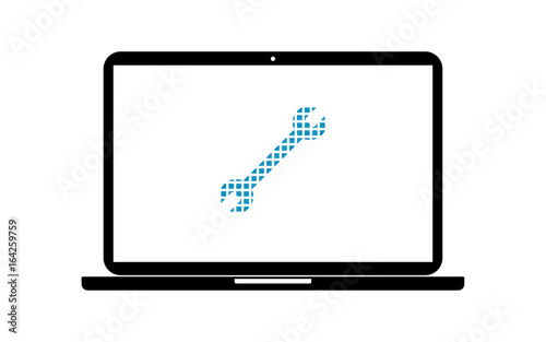 Pixel Icon Laptop - Schraubenschlüssel Optionen