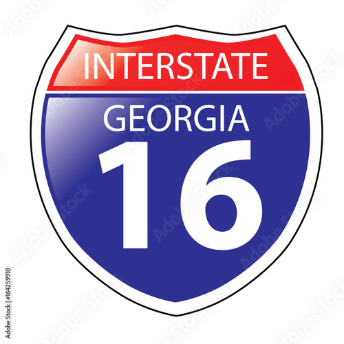 Interstate I-156 Georgiia Highway Sign