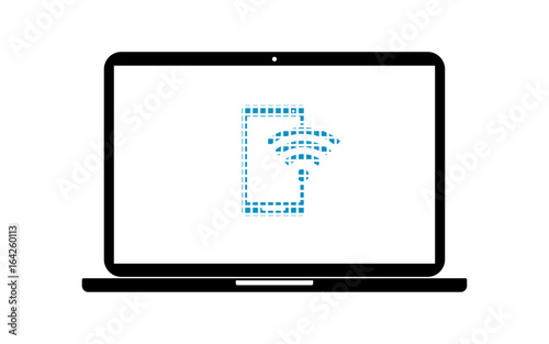 Pixel Icon Laptop - Smartphone Verbindung