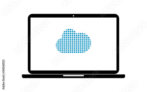 Pixel Icon Laptop - Wolke