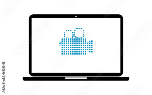 Pixel Icon Laptop - Projektor retro