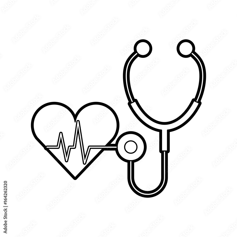 stethoscope medical with heart vector illustration design stethoscope medical with heart vector illustration design