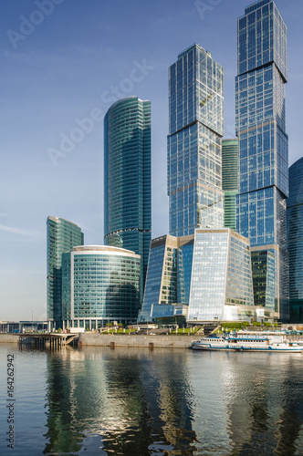 Fragment of Moscow-City - International Business Center, Moscow , Russia.