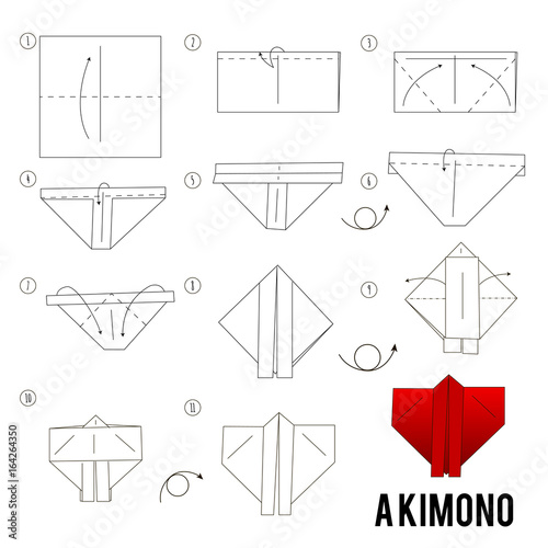 step by step instructions how to make origami A Bird.