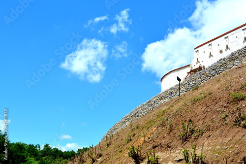 Medieval teutenic fortress in the village Feldioara, Transylvania. Built in the XII th century. photo