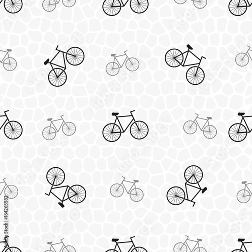 Seamless bicycles pattern. Trendy Stylish sporty print