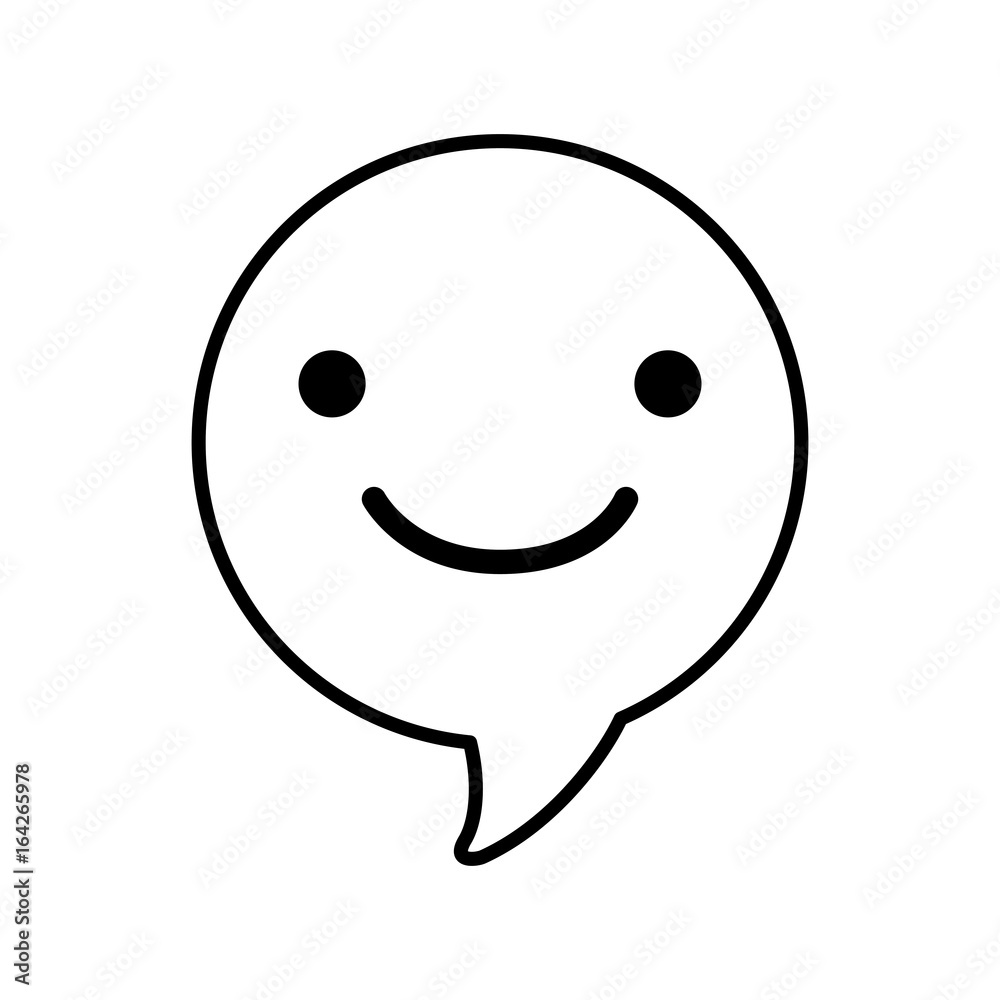 Fototapeta premium speech bubble kawaii character vector illustration design