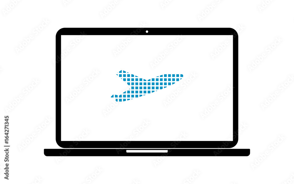 Pixel Icon Laptop - Flugzeug Reise Pixel Icon Laptop - Flugzeug Reise