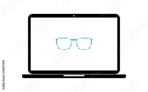 Pixel Icon Laptop - Brille