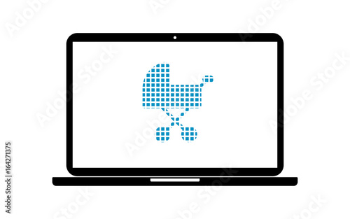 Pixel Icon Laptop - Kinderwagen Elternforum