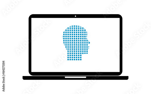 Pixel Icon Laptop - Kopf Profil