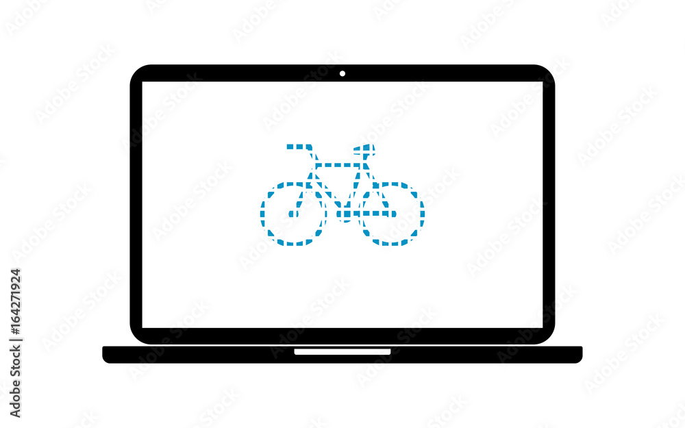 Pixel Icon Laptop - Fahrrad