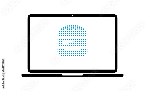 Pixel Icon Laptop - Hamburger