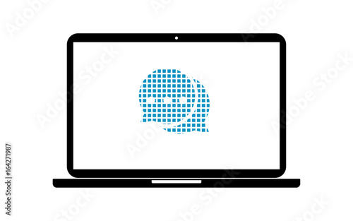Pixel Icon Laptop - Chat