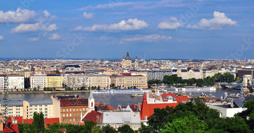 Panoramic view of Budapest city centre