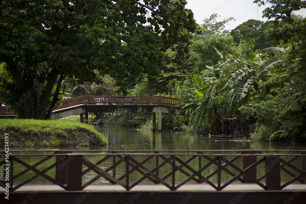 The bridge in the park Thai Ancient City