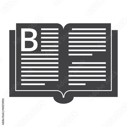 Book black vector silhouette on white background