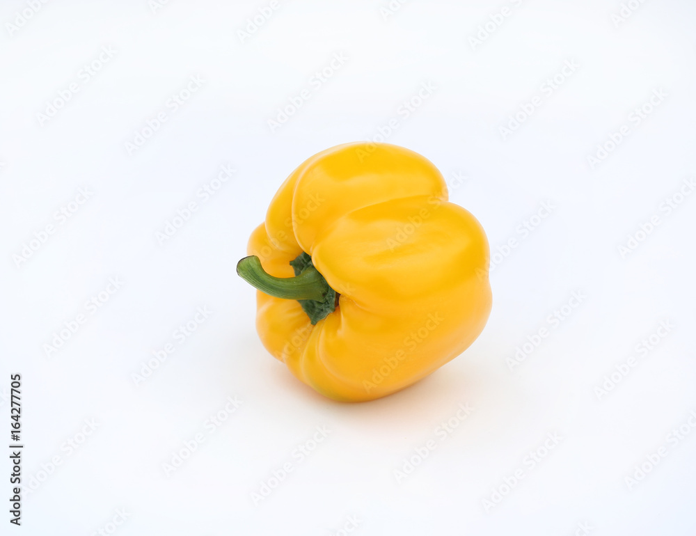 Yellow bell pepper isolated on white background. Yellow bell pepper isolated on white background.