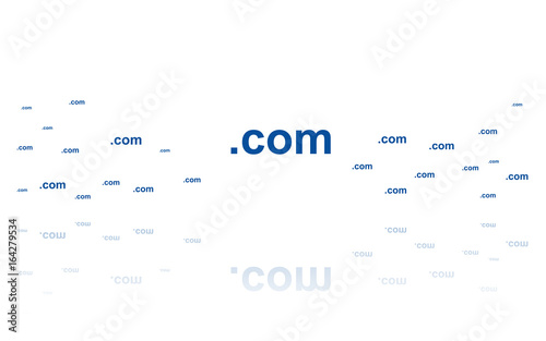 Domain .com Reflektierend Weiss