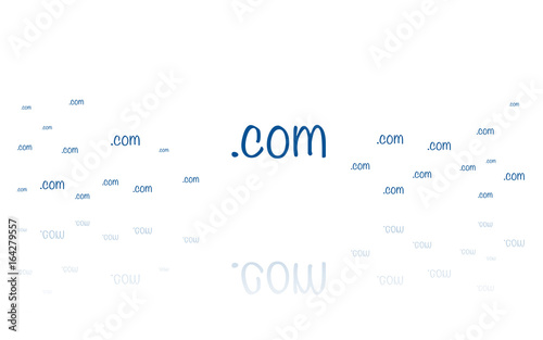 Domain .com Handschrift Reflektierend Weiss