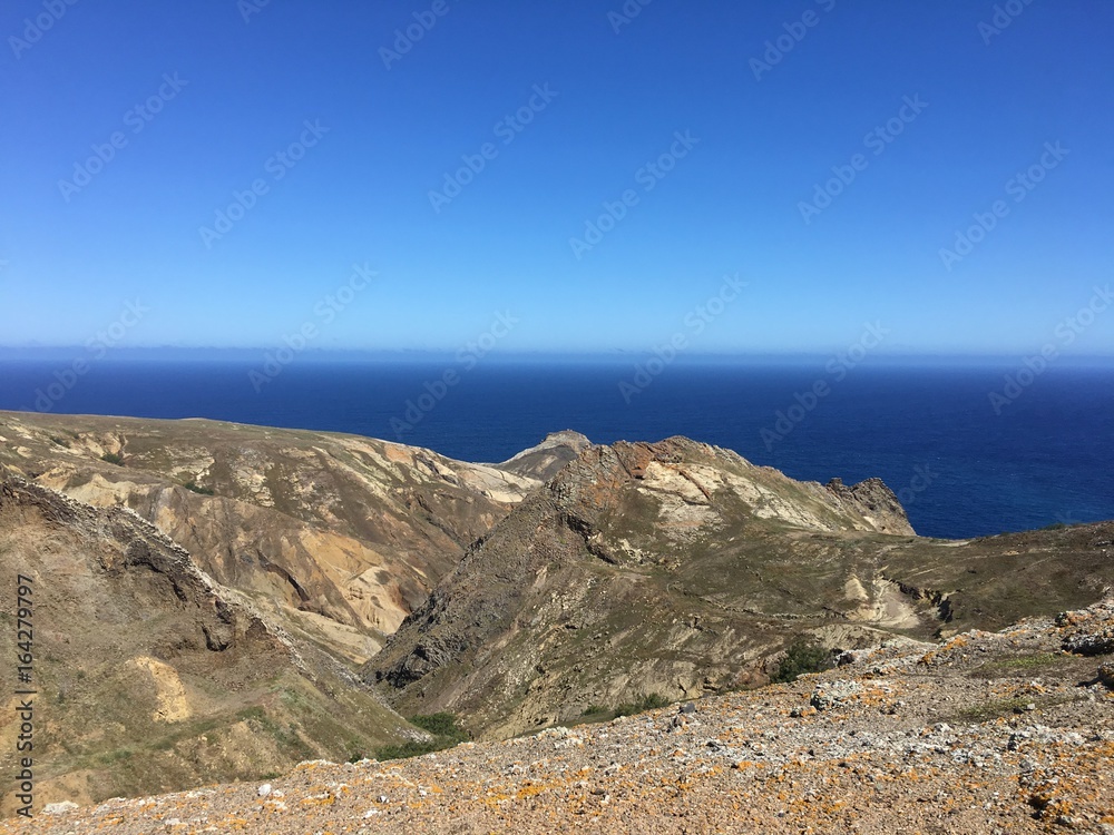 The northern coast near Camacha in Porto Santo, island 43 km north of Madeira, Portugal
