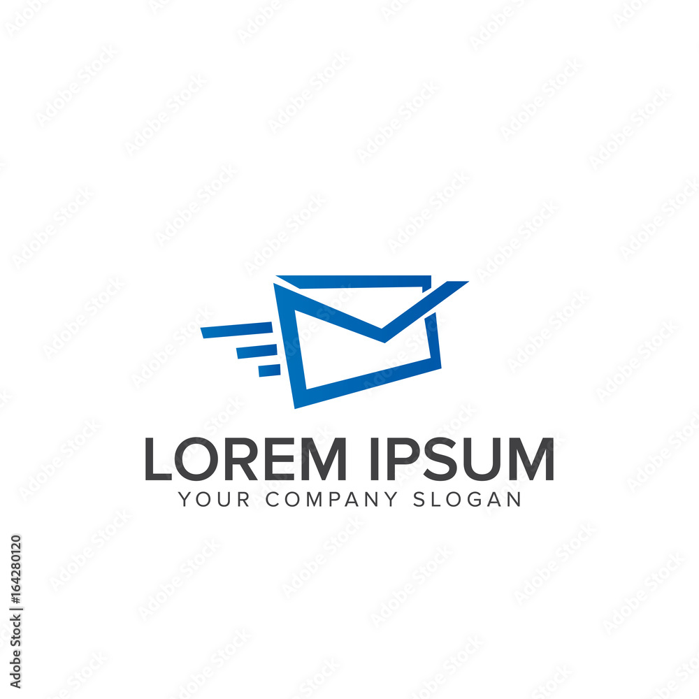 fast mail logo design concept template fast mail logo design concept template