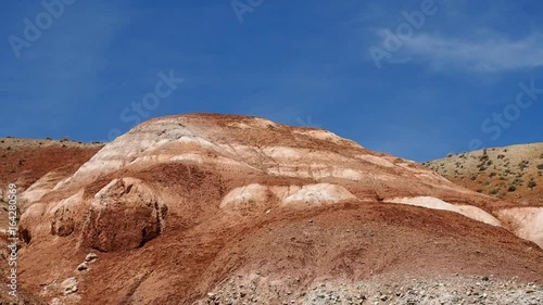 Red Mountains Near The Village Chagan-Uzun. Altai. Siberia.
