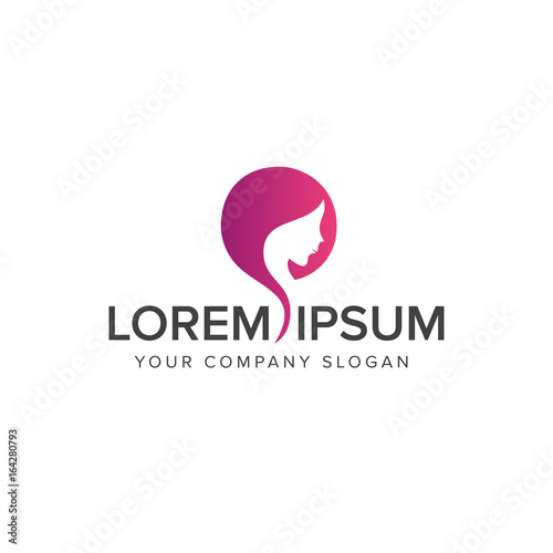 beautiful women Logos. Spa and Esthetics Cosmetics and beauty logo design concept template