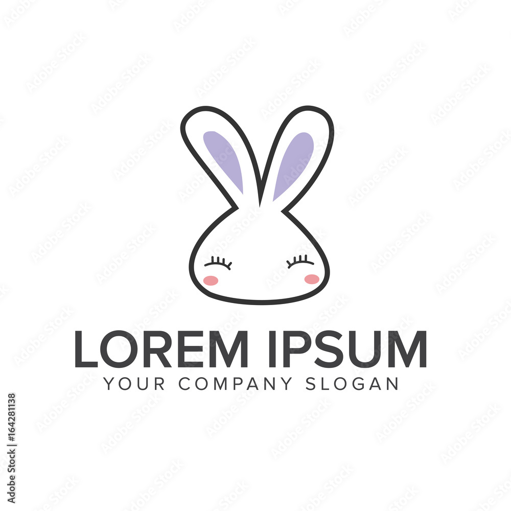 funny rabbit logo. animal logo design concept template funny rabbit logo. animal logo design concept template
