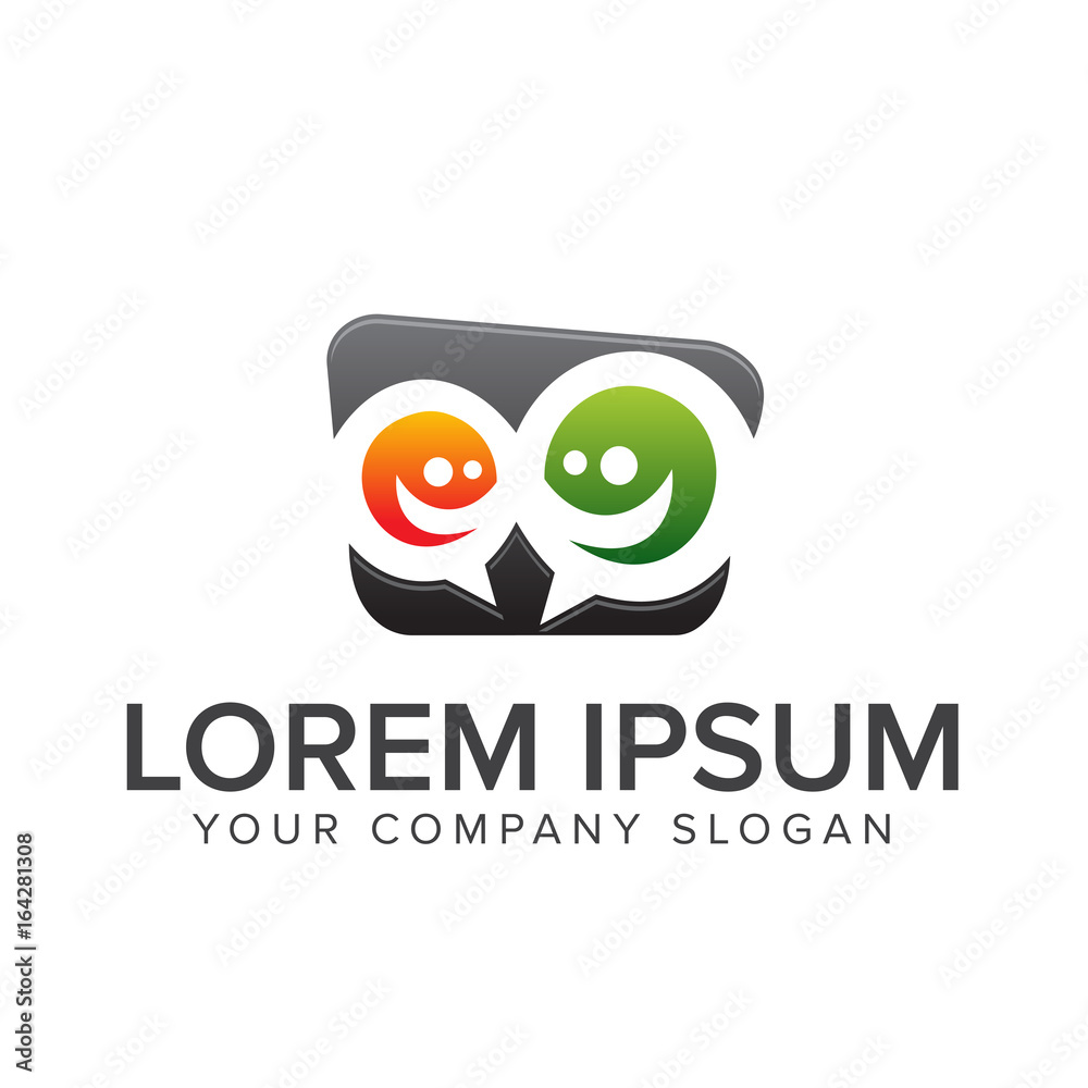 Comment people logo teamwork communication Comment people logo teamwork communication